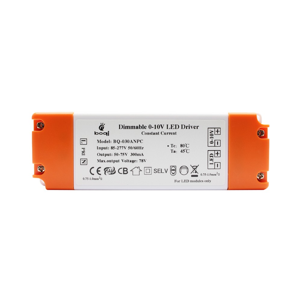 0-10V Dimmable Constant Current LED Drivers 24W 300mA