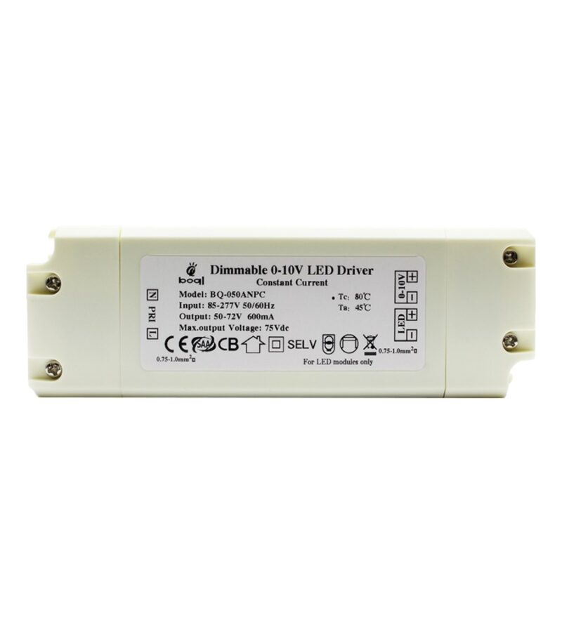 Constant Current 0-10V Dimmable LED Drivers 48W 600mA