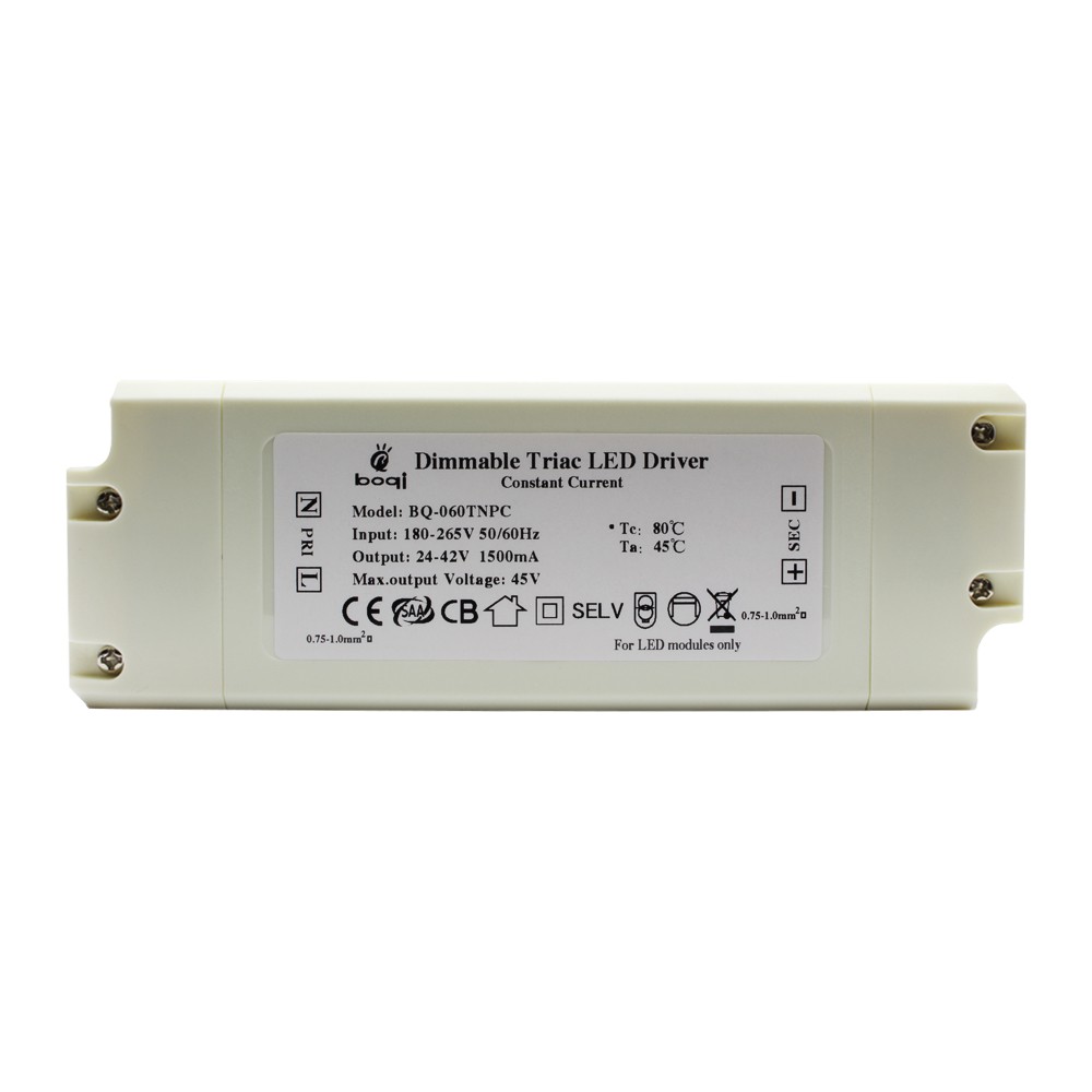 Constant Current Triac Dimmable LED Drivers 60W 1500mA