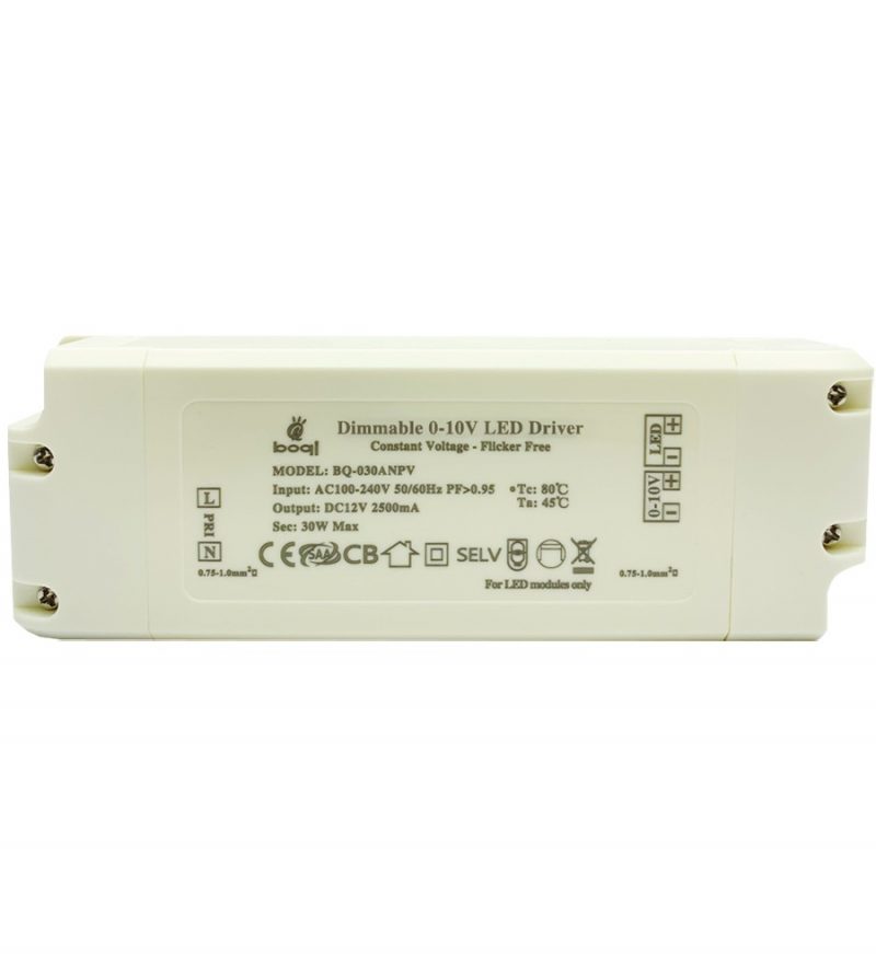 HPFC Constant Voltage 0-10V Dimmable LED Driver 12V 30W