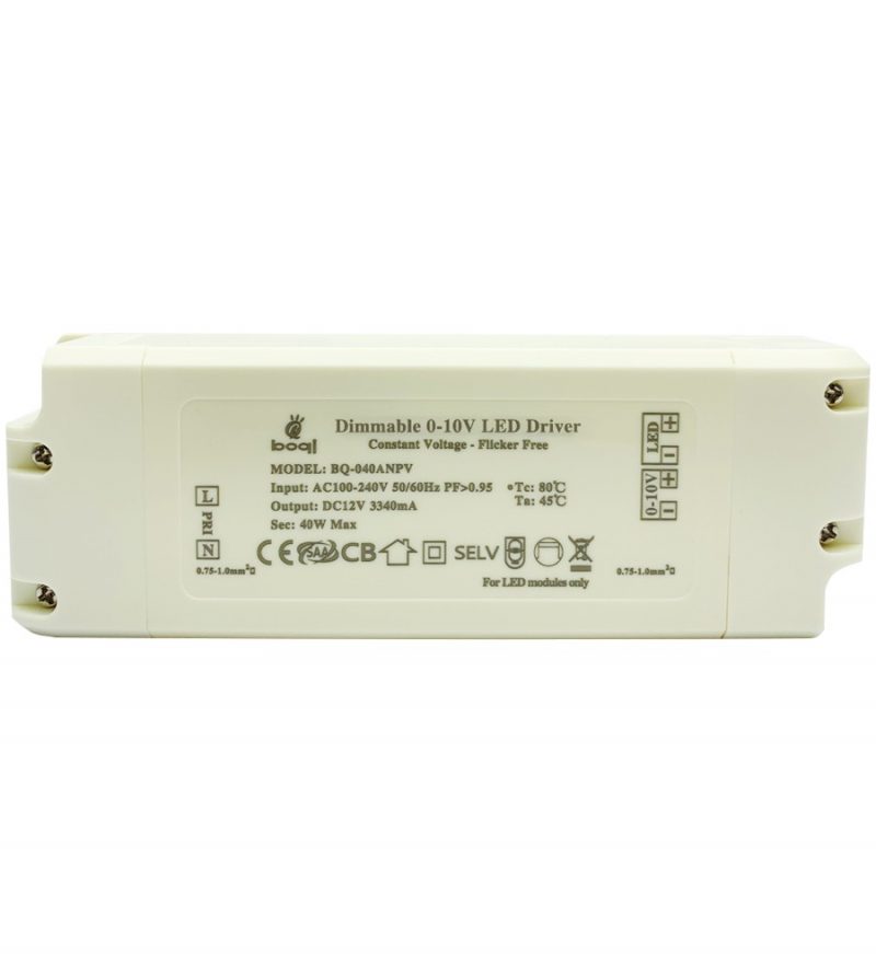 HPFC Constant Voltage 0-10V Dimmable LED Driver 12V 40W