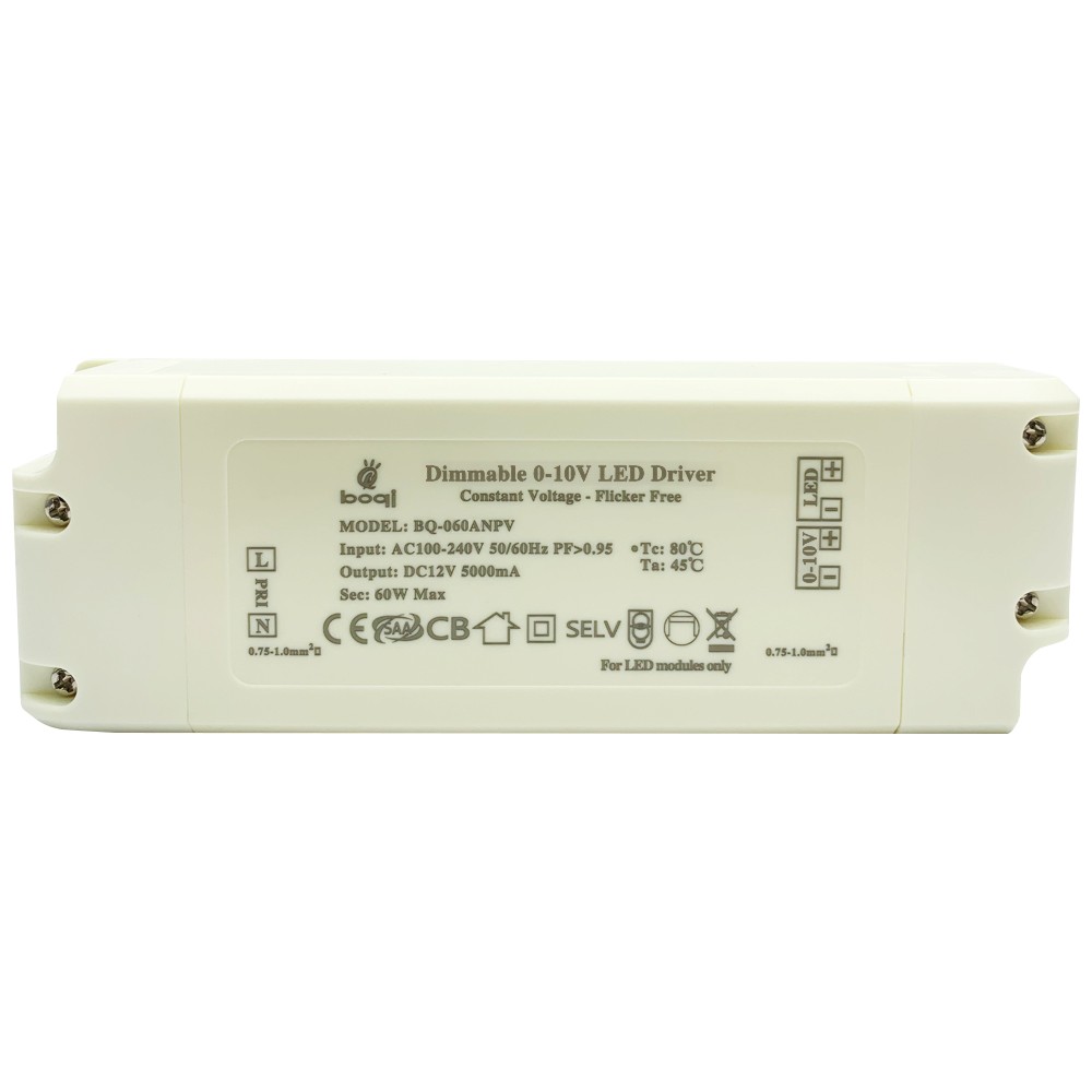 HPFC Constant Voltage 0-10V Dimmable LED Driver 12V 60W