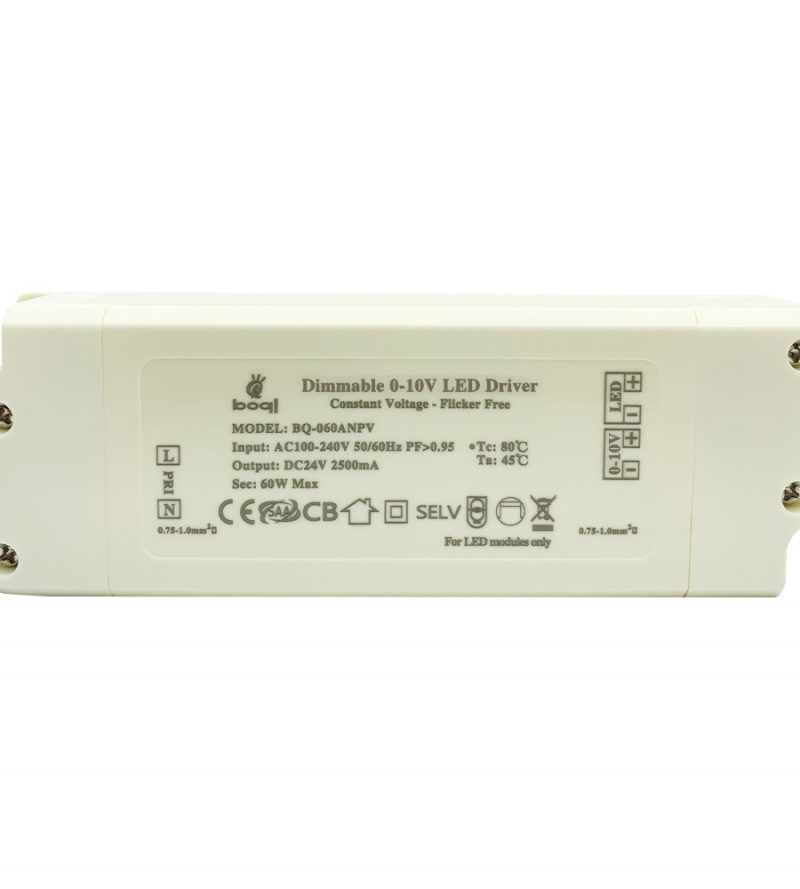 HPFC Constant Voltage 0-10V Dimmable LED Driver 24V 60W