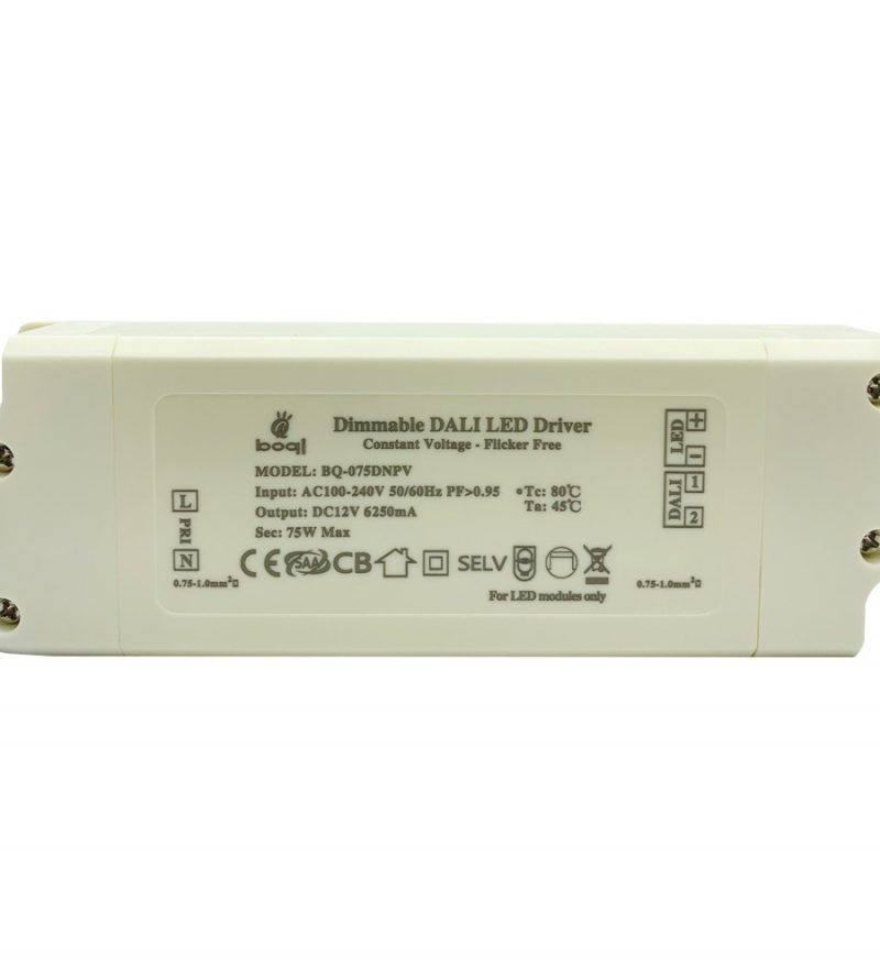 HPFC Constant Voltage DALI Dimmable LED Driver 12V 75W